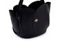 Lucky Bees Arden - Bolsa de Hombro Negra de Cuero de Polivinilo para Mujer, Elegante y Versátil